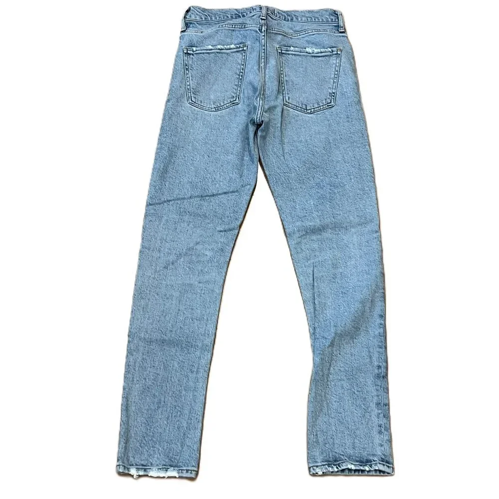 Agolde Light Blue Denim Relaxed Straight Leg Jeans Size 24 - Picture 2 of 6